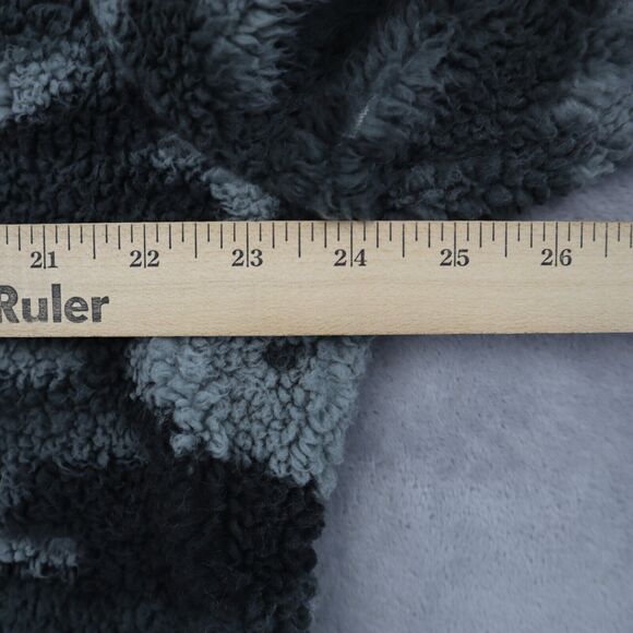 Cozy SHERPA Sweater Womens 2XL Gray Mock Neck Zip Fleece Camouflage Pocket - Picture 4 of 16